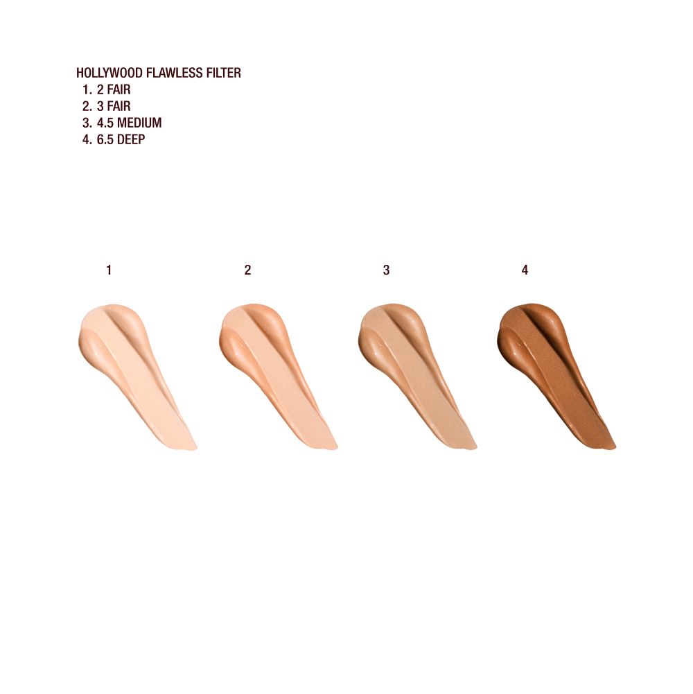 Mini Hollywood Flawless Filter swatches