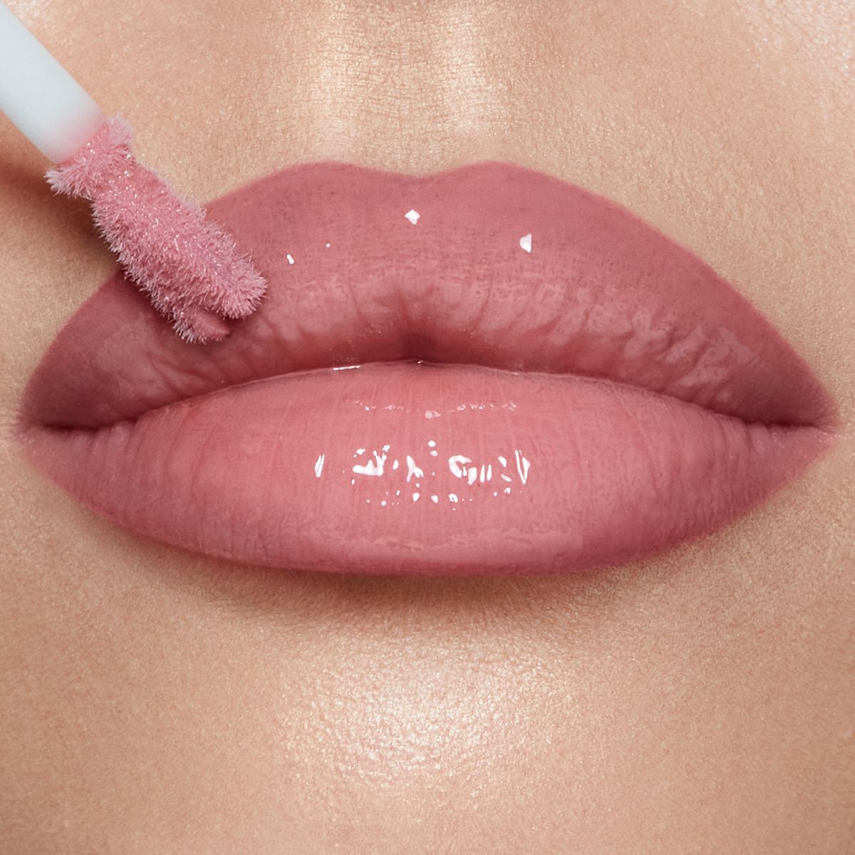 Collagen Lip Bath - Pillow Talk Fair on fair skin tone model