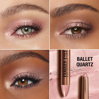 Exagger-eyes Eyeshadow Stick - Ballet Quartz Model Close Up Eye Grid