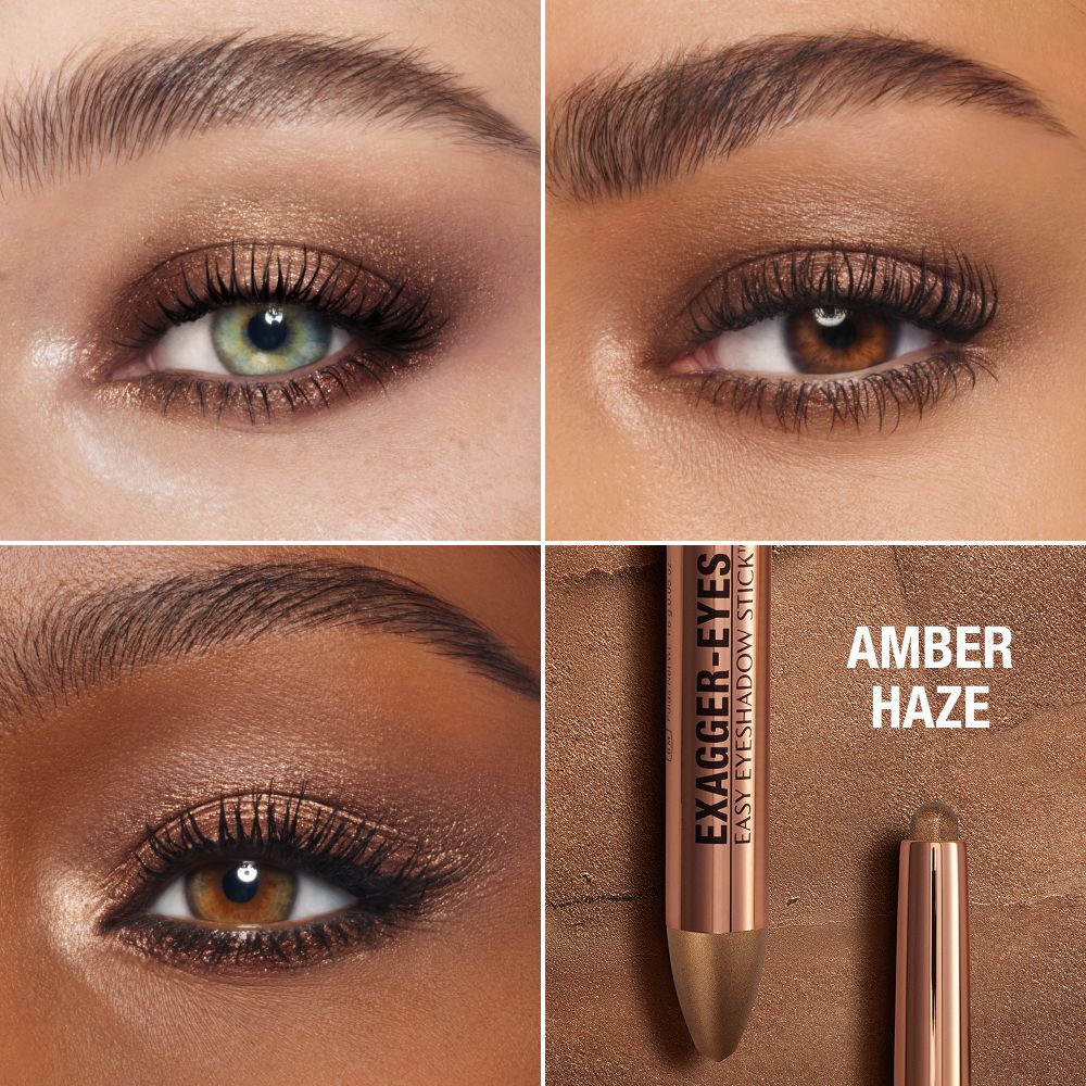 Exagger-eyes Eyeshadow Stick - Amber Haze Model Close Up Eye Grid