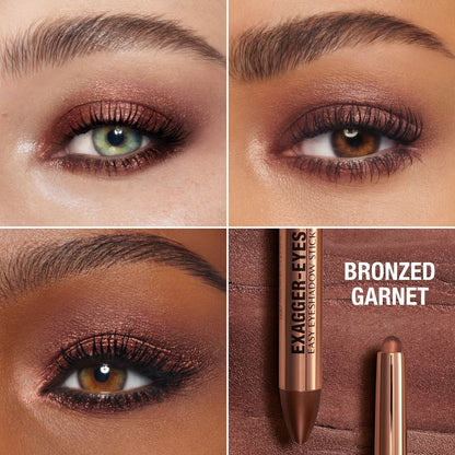 Exagger-eyes Eyeshadow Stick - Bronzed Garnet Model Close Up Eye Grid