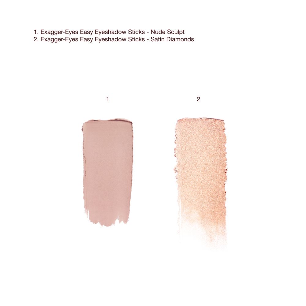 EXAGGER-EYES EASY EYESHADOW STICK DUO TEXTURE SWATCH