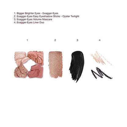 THE EXAGGER-EYES LOOK + MAKEUP BAG KIT texture swatch