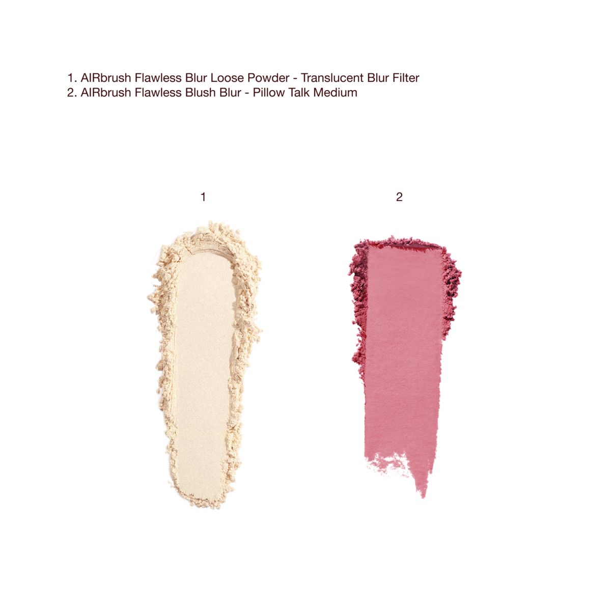 AIRBRUSH FLAWLESS BRIGHTEN & BLUSH DUO SWATCHES