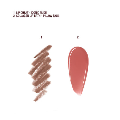 GLOSSY LIP DUO IN NUDE PINK SWATCHES