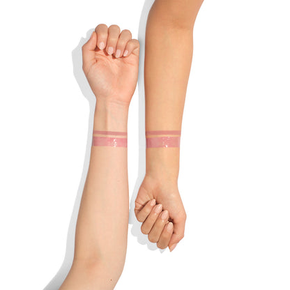 Pillow Talk Fair Lip Cheat + Collagen Lip Bath Arm Swatch
