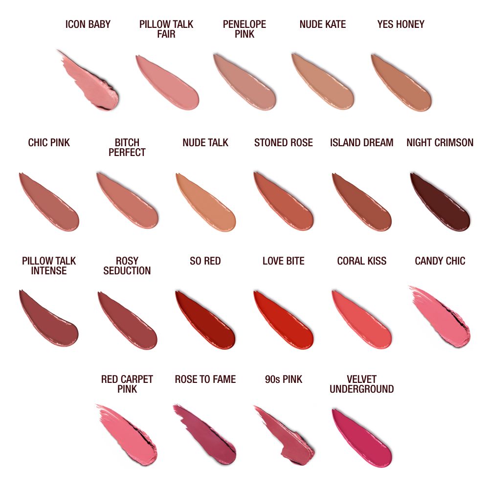 K.I.S.S.I.N.G swatches