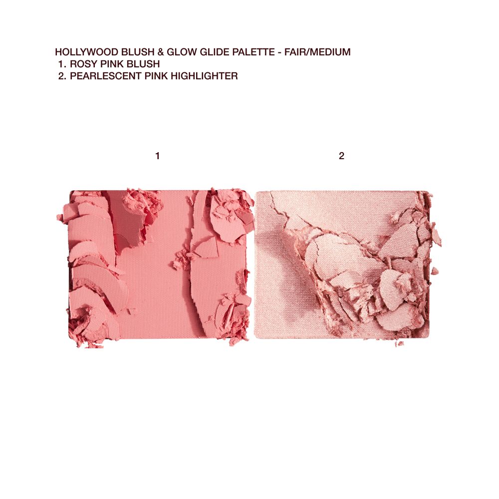 Hollywood Blush & Glow Glide Palette - fair-medium swatches