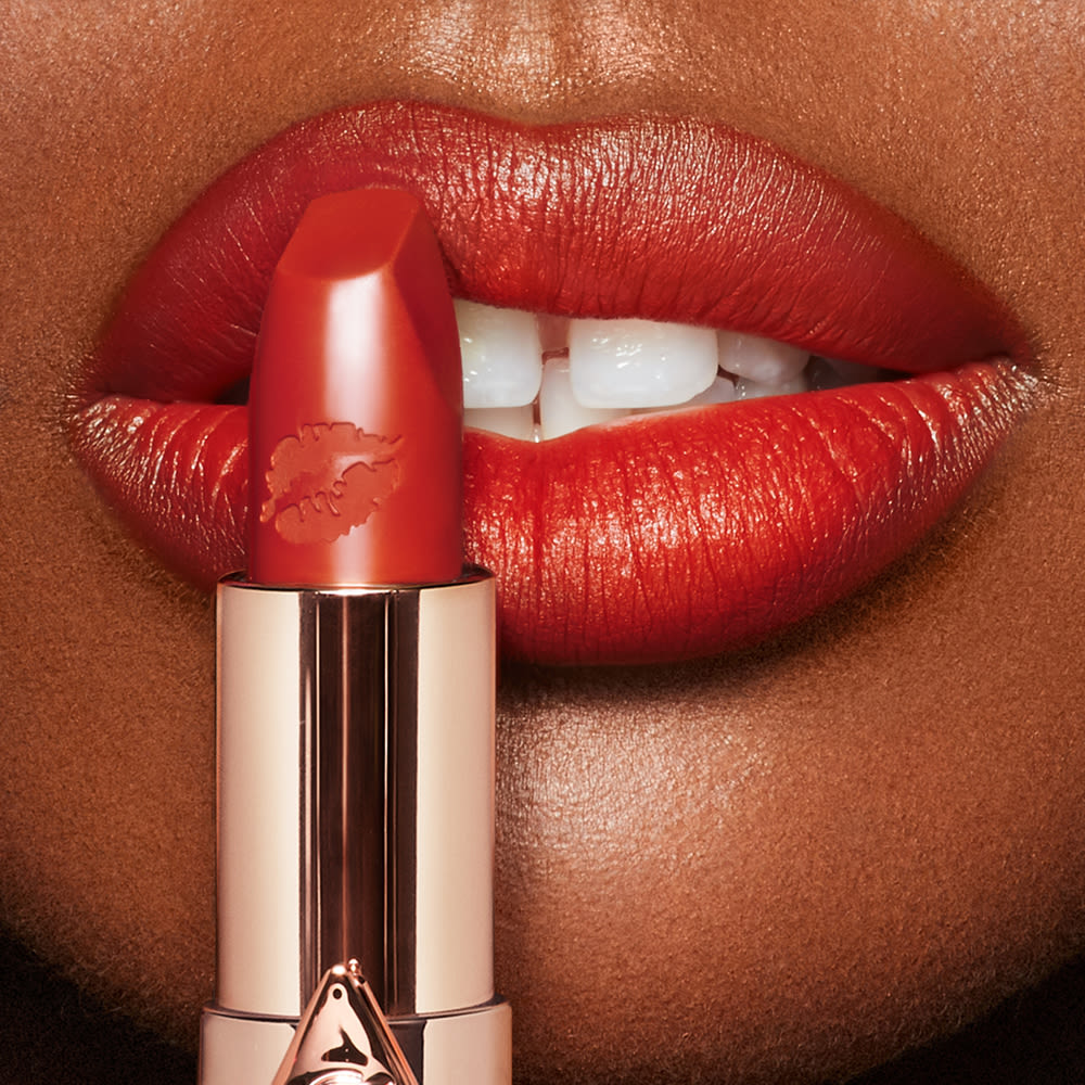 Hot Lips 2.0 Red Hot Susan lipstick and model's lip