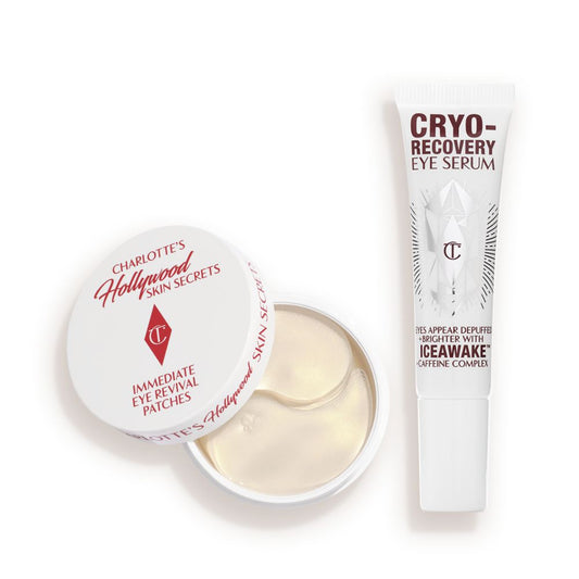 INSTANT EYE REVIVAL DUO including my under-eye patches + cooling eye serum.