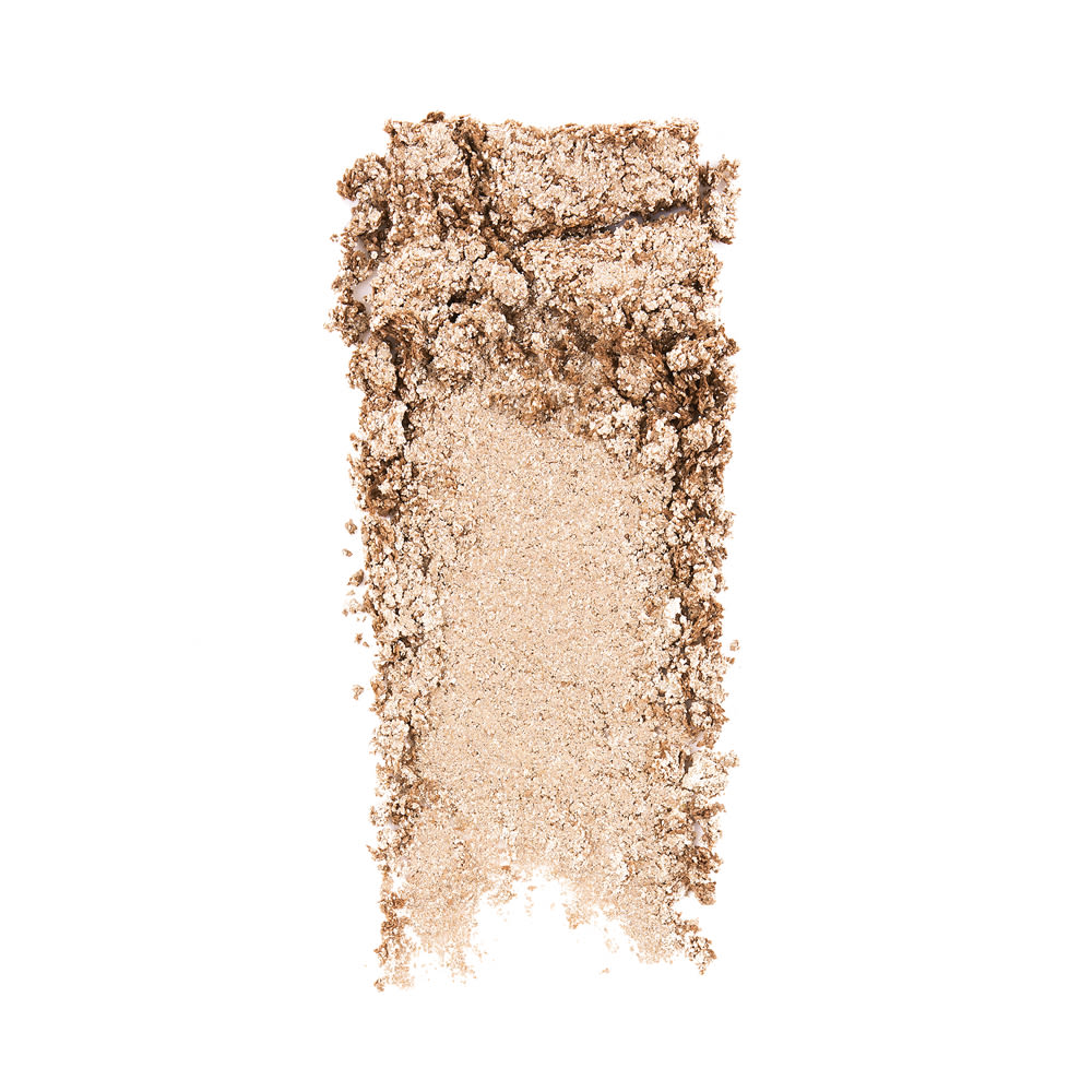 Swatch of an iridescent pearl eyeshadow with very fine shimmer.