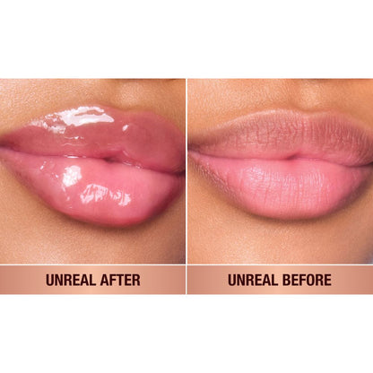UNREAL LIP OILS STRAWBERRY VANILLA BEFORE AND AFTER