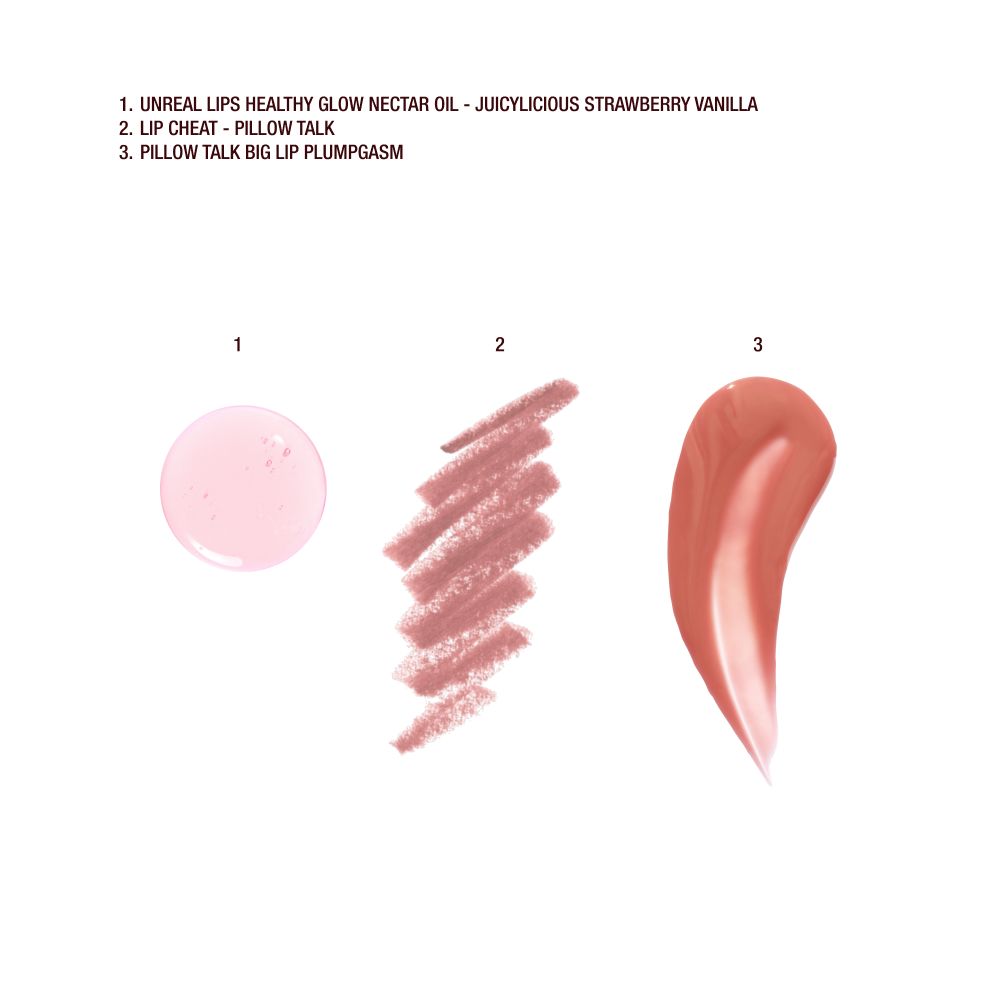 Juicy Plumper Looking Lip Kit Texture swatch