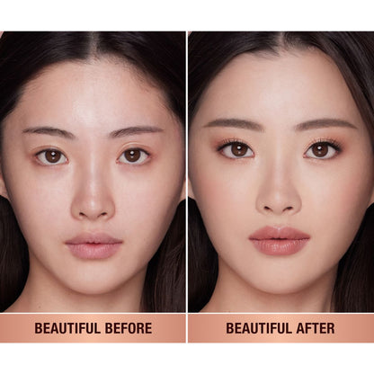 Model before and after wearing Pillow Talk