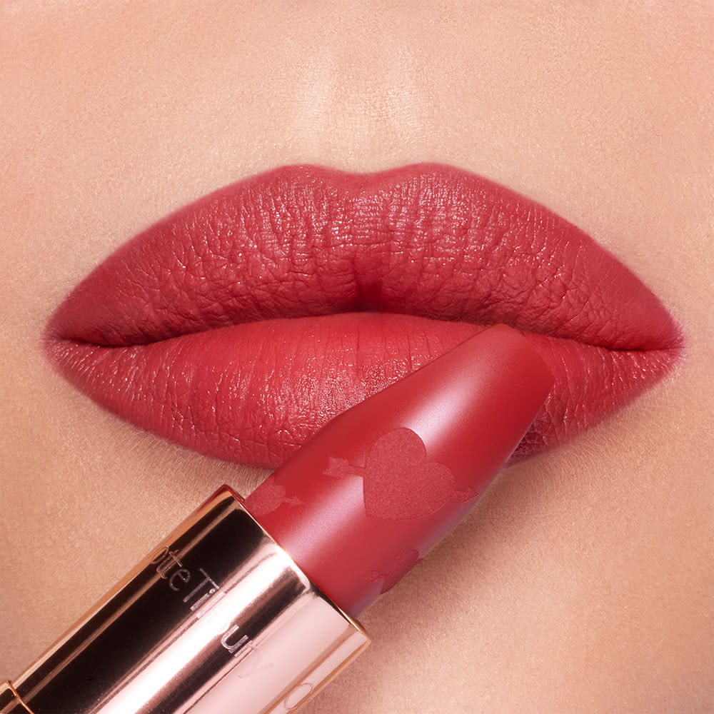 Pillow Talk Love Effect Lipstick in Love Talk: Strawberry Red Matte Lipstick