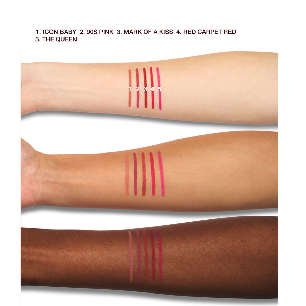 Lip Cheat arm swatches