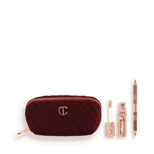 Makeup Bag of Lip Sculpting Secrets: Lip Liner, Plumping Lip Gloss + Makeup Bag