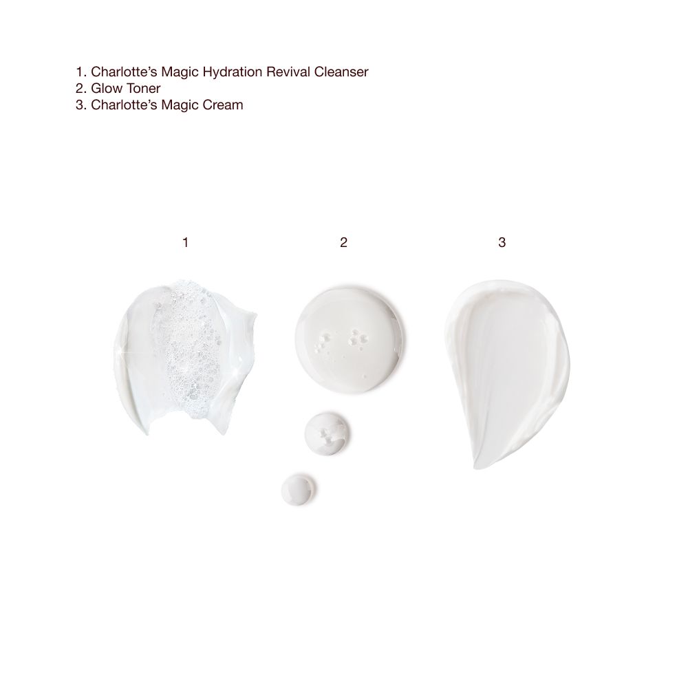 Cleanser + Toner + Magic Cream Texture swatch
