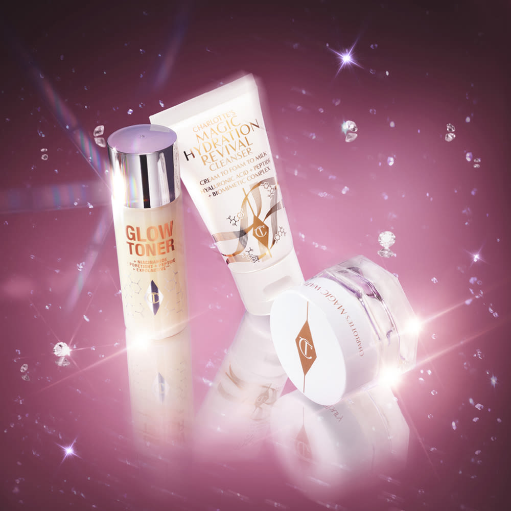 CHARLOTTE'S HYDRATION REVIVAL SKINCARE DISCOVERY SET STILL LIFE