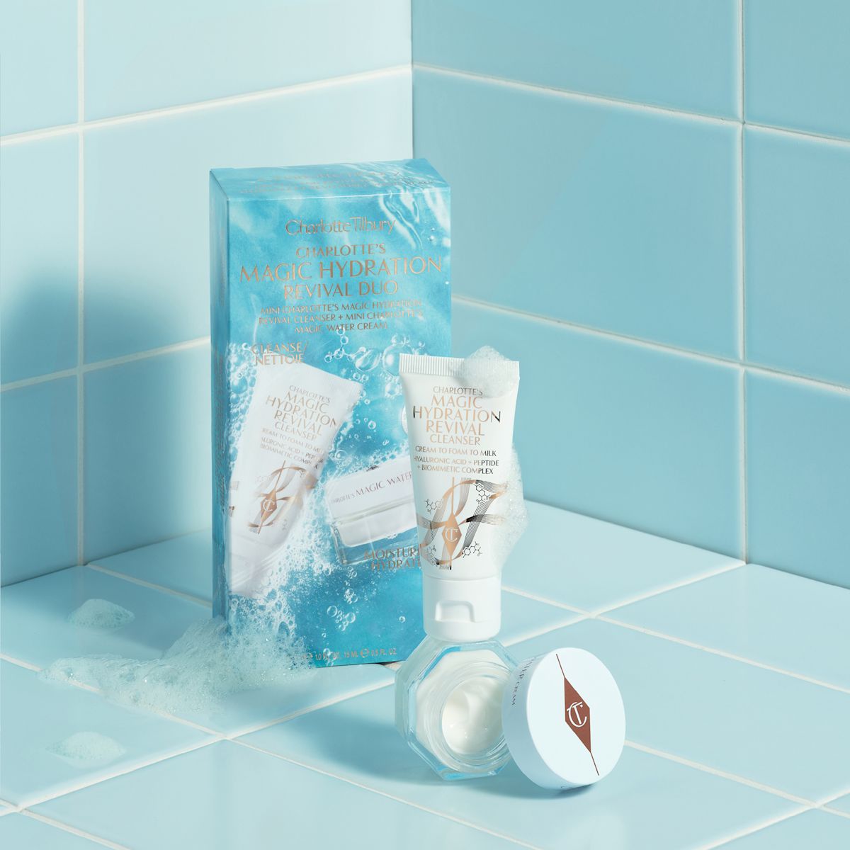 Charlotte's Magic Hydration Revival Duo: Hydrating Cleanser and Moisturiser