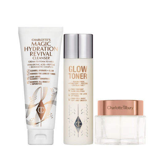 CHARLOTTE'S MAGIC MINI CLEANSE, TONE & GLOW SET packshot