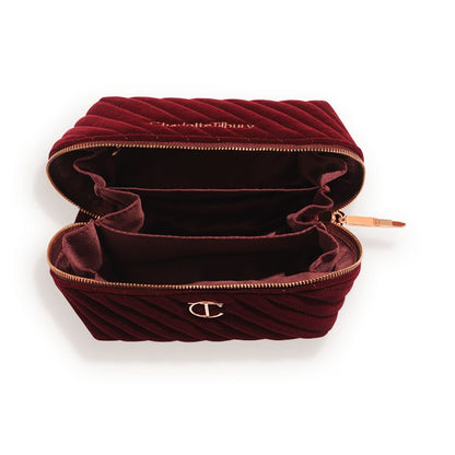 Makeup Bag of Dreams Makeup Organiser: Medium Compartmentalised Velvet Makeup Bag