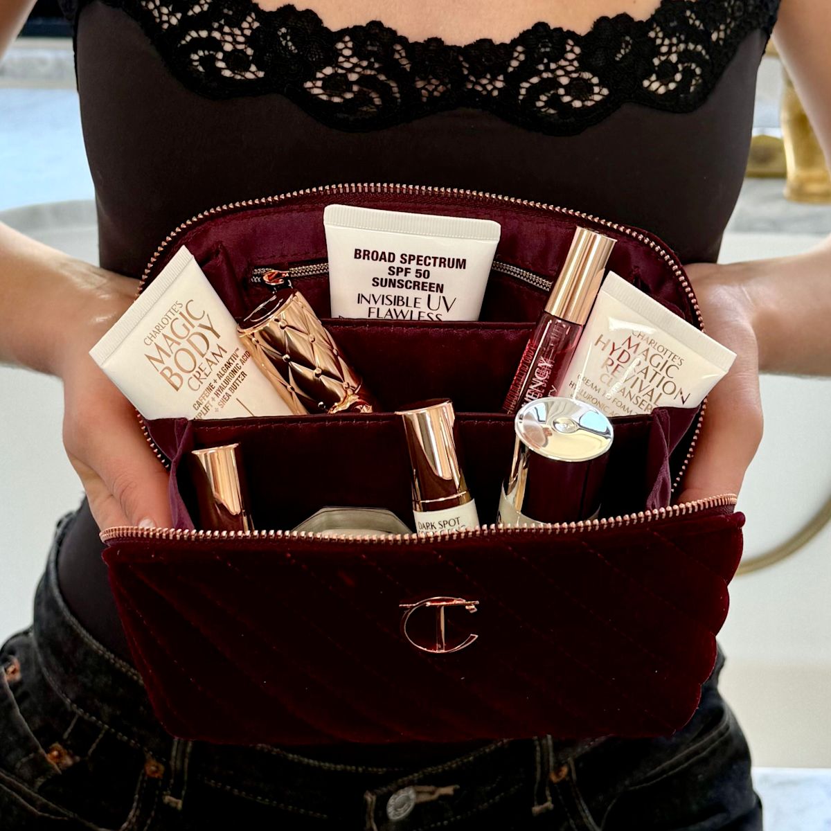 ORGANISER VELVET BAG - MEDIUM