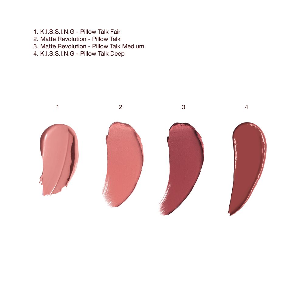 Lipstick Pillow Talk Collection Texture Swatch