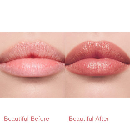 Pillow Talk Blush Balm Lip Tint -Pillow Talk Before and After Model