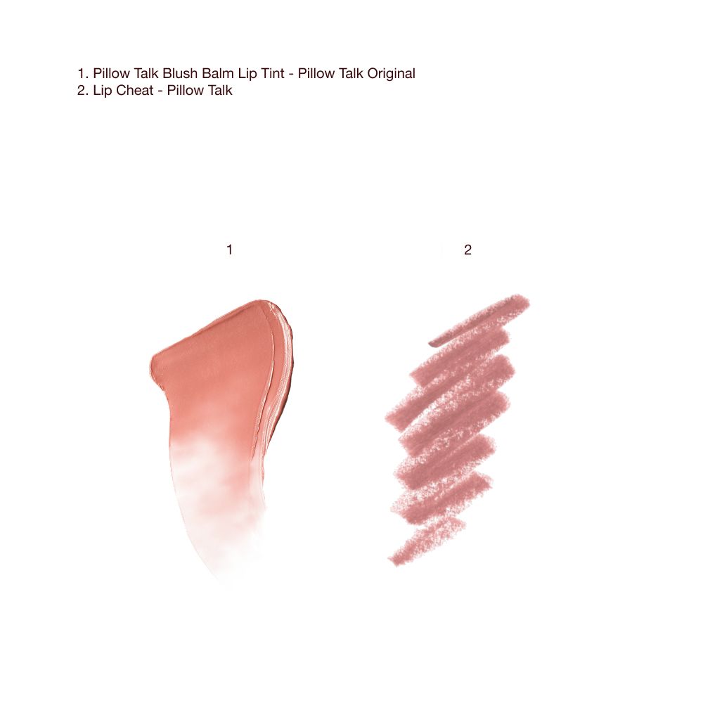 PILLOW TALK BLUSH BALM LIP KIT TEXTURE SWATCH