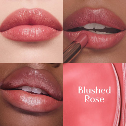 Pillow Talk Blush Balm Lip Tint - Blushed Rose Lip Grid