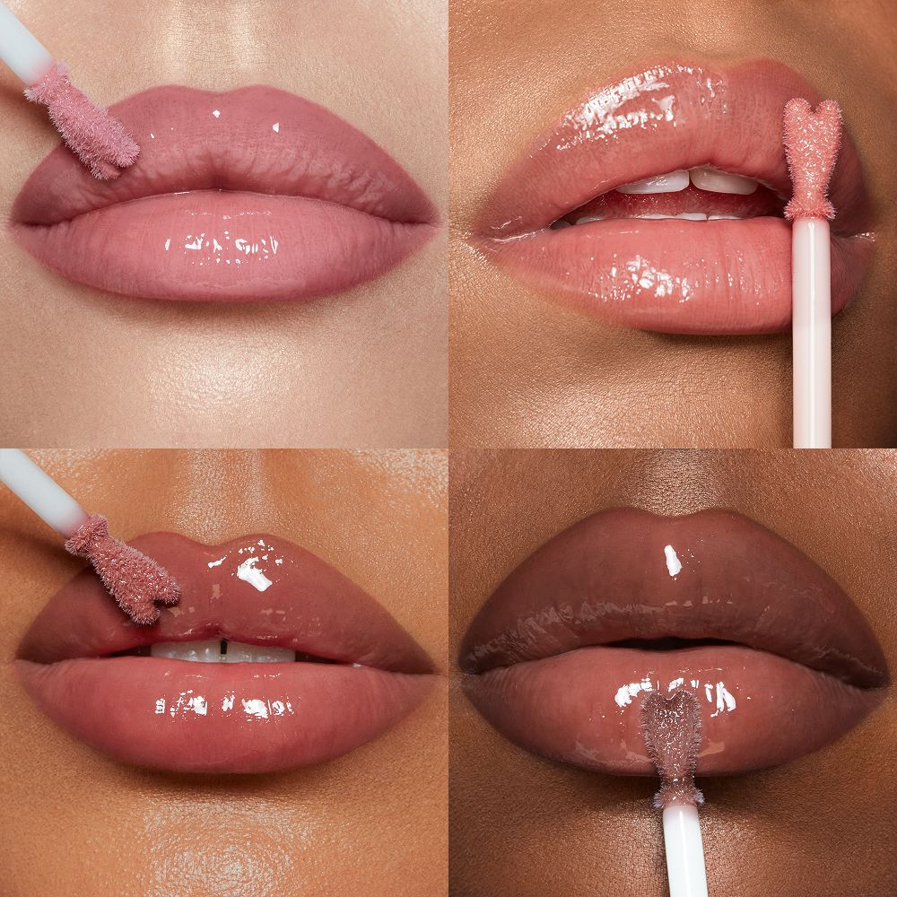 Pillow Talk Collagen Glow Lip Kit - Pillow Talk Collagen Lip Bath Fair, Medium, Tan, Deep Model