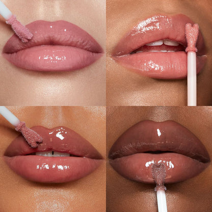 Pillow Talk Collagen Glow Lip Kit - Pillow Talk Collagen Lip Bath Fair, Medium, Tan, Deep Model