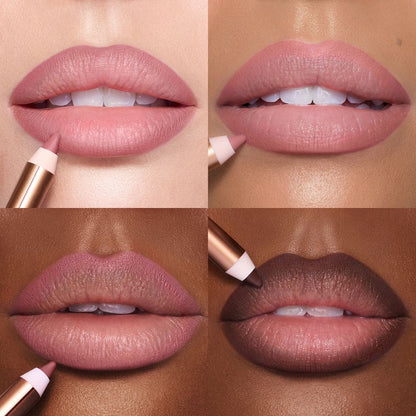 Pillow Talk Collagen Glow Lip Kit - Pillow Talk Lip Cheat Fair, Medium, Tan, Deep Model