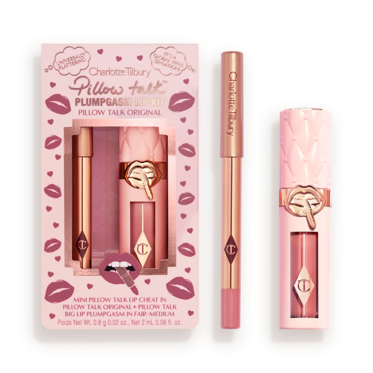 Pillow Talk Plumpgasm Lip Kit - Fair Open Packshot