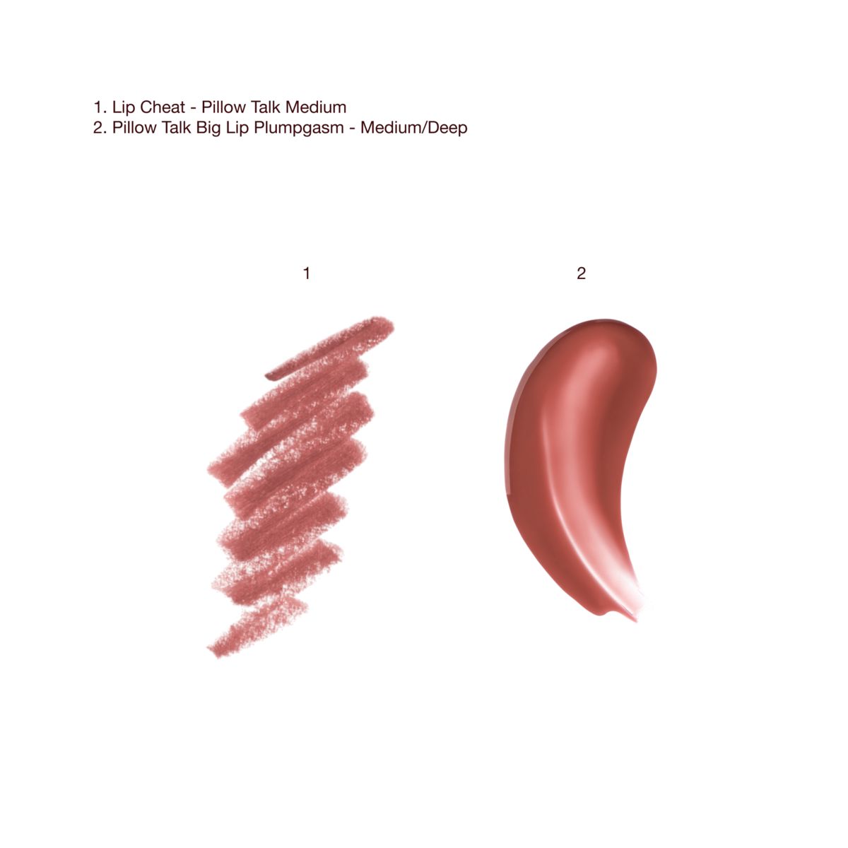 Pillow Talk Plumpgasm Lip Kit - Medium Texture Swatch