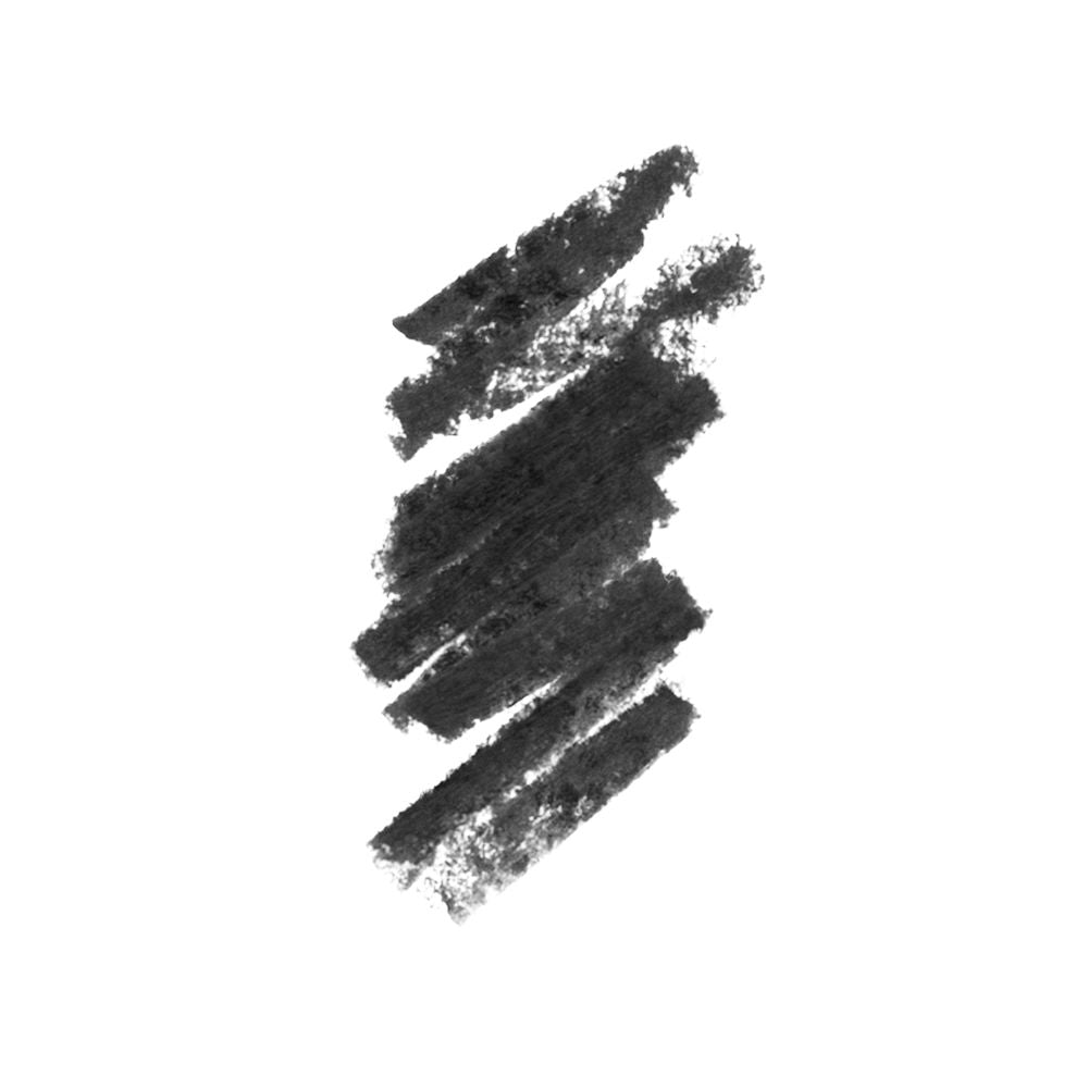 Swatch of a black eyeliner pencil.