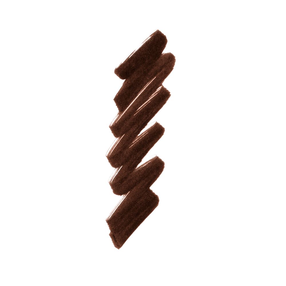Swatch of a chocolate-brown, matte eyeliner.