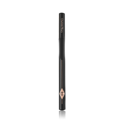A closed eyeliner pen in jet-black packaging with the iconic CT logo embossed on it.