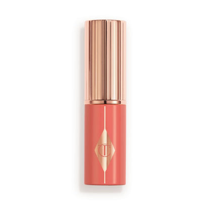 Peach turning handle with rose-gold lid and detailing.