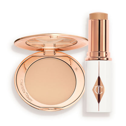 UNREAL SKIN SHEER GLOW TINT + AIRBRUSH FLAWLESS FINISH duo packaging