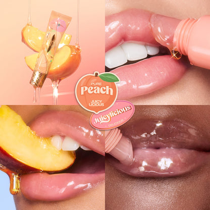 UNREAL LIP OILS PurePeach Close Up