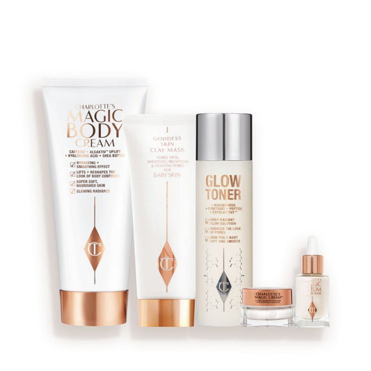 Wedding Prep, Target + Glow Skincare Routine packaging
