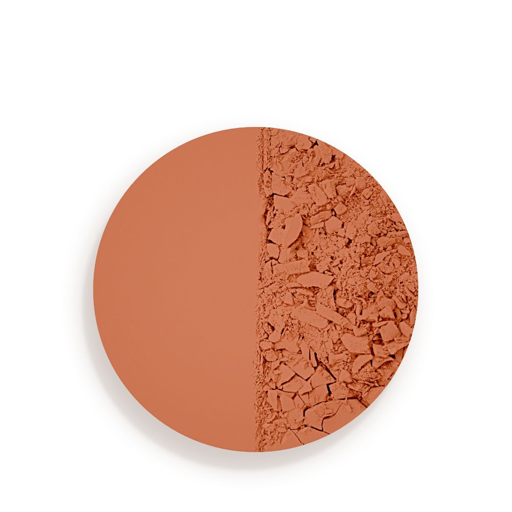 Swatch of a red-clay-brown-coloured setting powder compact.