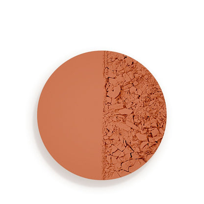 Swatch of a red-clay-brown-coloured setting powder compact.