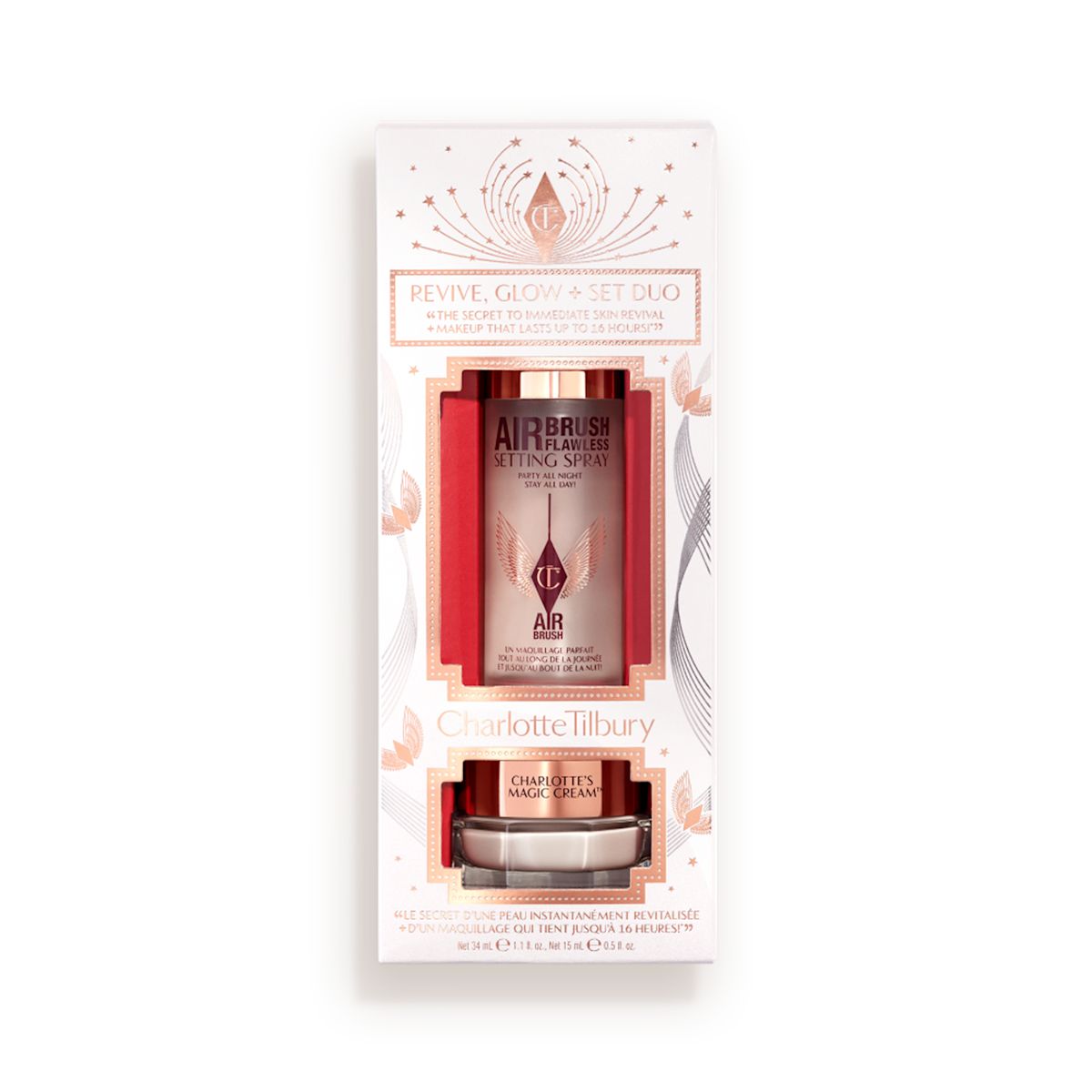 Packshot of box REVIVE, GLOW + SET DUO