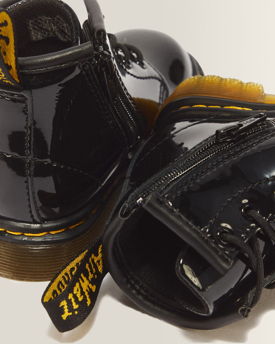 Infant 1460 Patent Leather Lace Up Boots - view 2