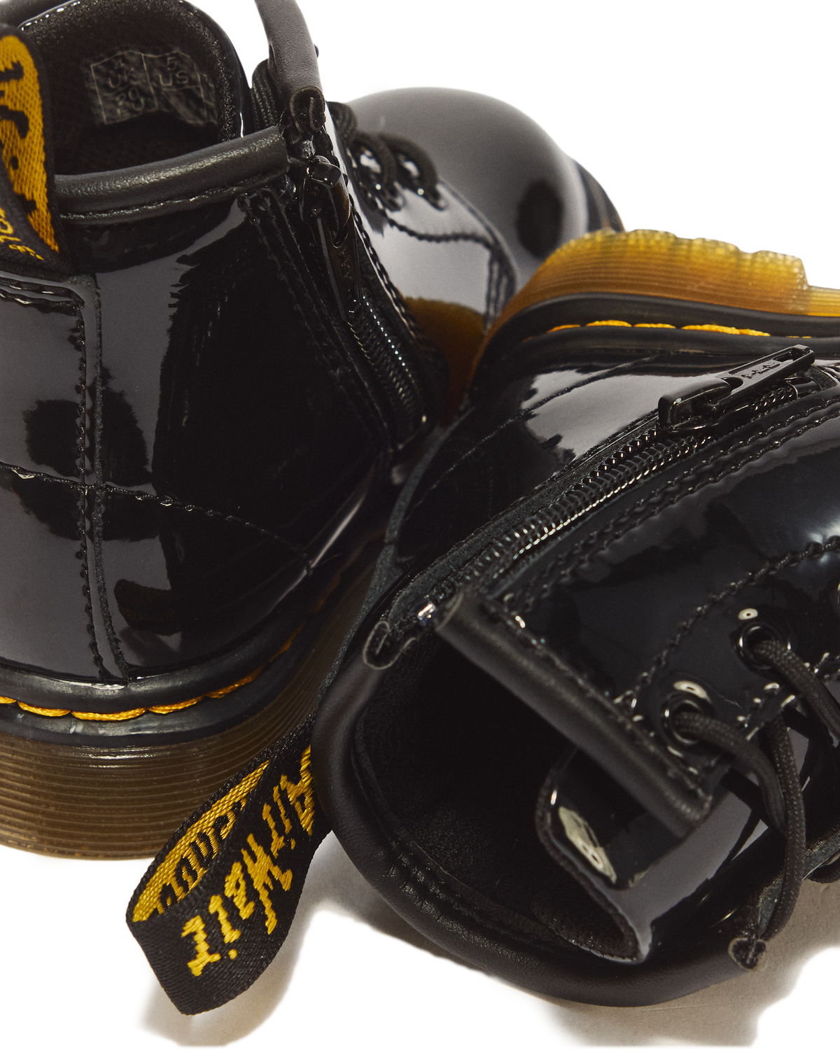 Infant 1460 Patent Leather Lace Up Boots - view 3