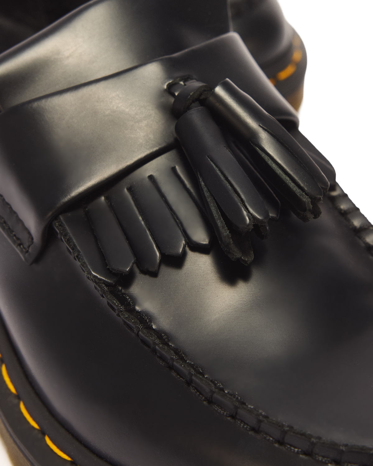 Adrian Yellow Stitch Leather Tassel Loafers - view 3