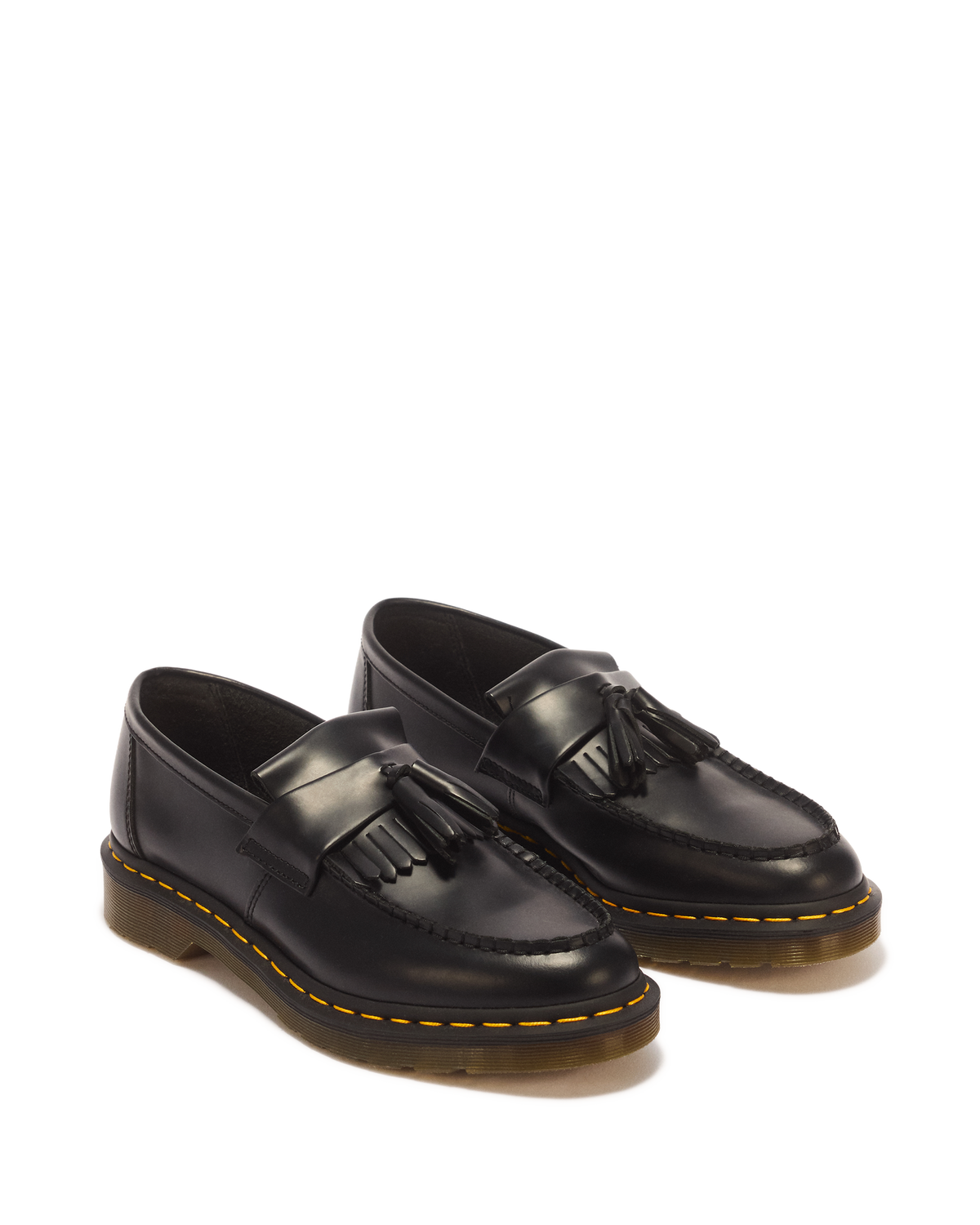 Adrian Yellow Stitch Leather Tassel Loafers - view 5